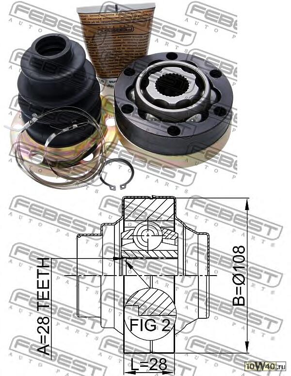 Шрус внутренний задний 28x118 (volkswagen touareg 2003-2010)
