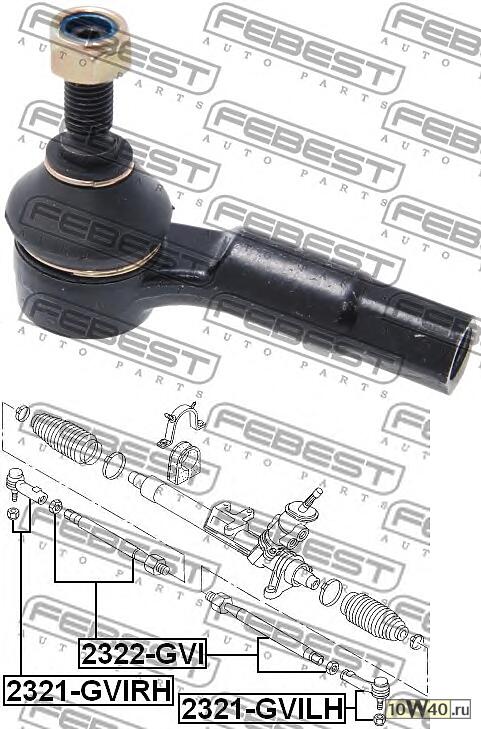 Наконечник р/т AUDI A3/VW GOLF IV/BORA/SKODA OCTAVIA 01/98- прав.