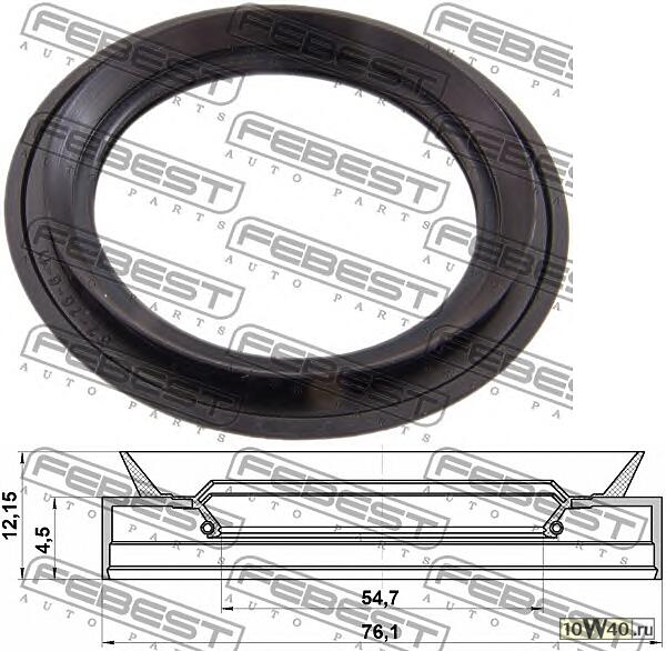 Сальник ступичный передний (57-76-6-11) (nissan primera p11 1996-2001)
