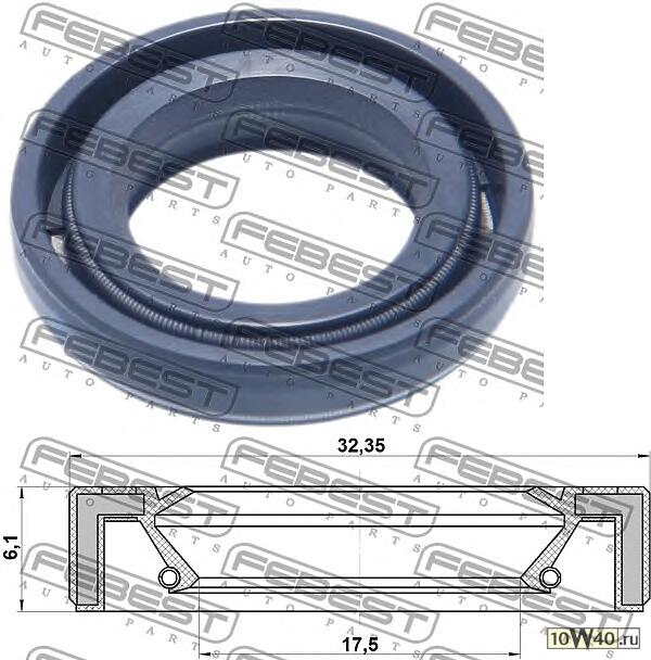 сальник рулевой рейки (19x32x6.1) toyota corolla ae10 / ce10 / ee10 1991-2002