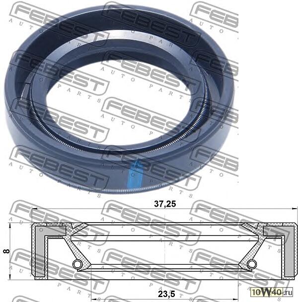 сальник кпп 25x37x8\ toyota avensis 1.6 / 1.8 16v 97> / yaris 1.3 / 1.5 16v 99>