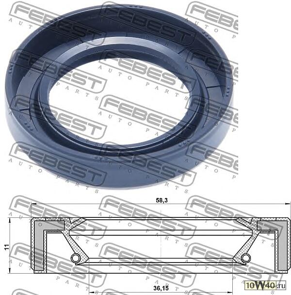 сальник дифференциала 38x58x11\ toyota camry / celica / hi-ace / corolla 80>