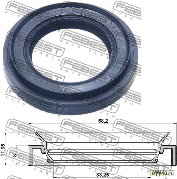 сальник привода прав. 35x58x8 / 11.4\ honda accord / civic / jazz / stream 1.2-2.4 01>