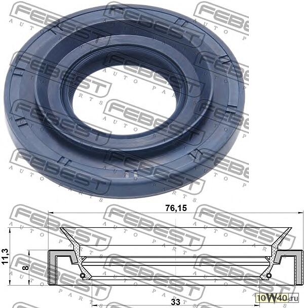 сальник кпп 35x76x9 / 12.5\ honda accord 1.6 82-89 / civic 1.6 96-00