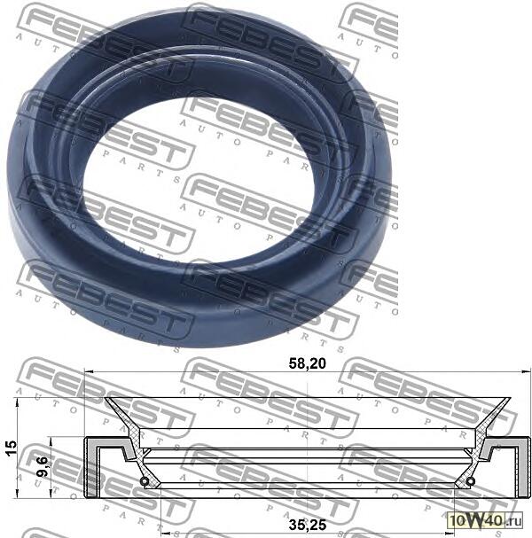 Сальник привода (37x58x9.2x15) MAZDA BT-50 UN 2006-2011 95HAY-37581015C