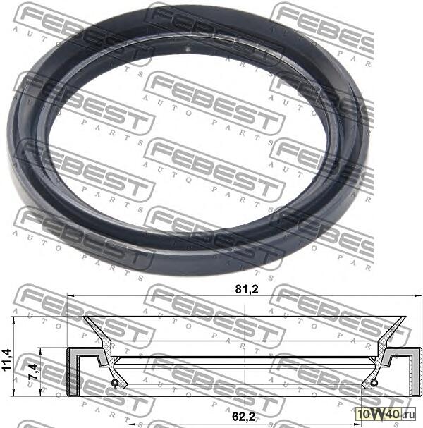 Сальник ступичный передний (64x81x7.4x11.4) 95HAY-64810711X