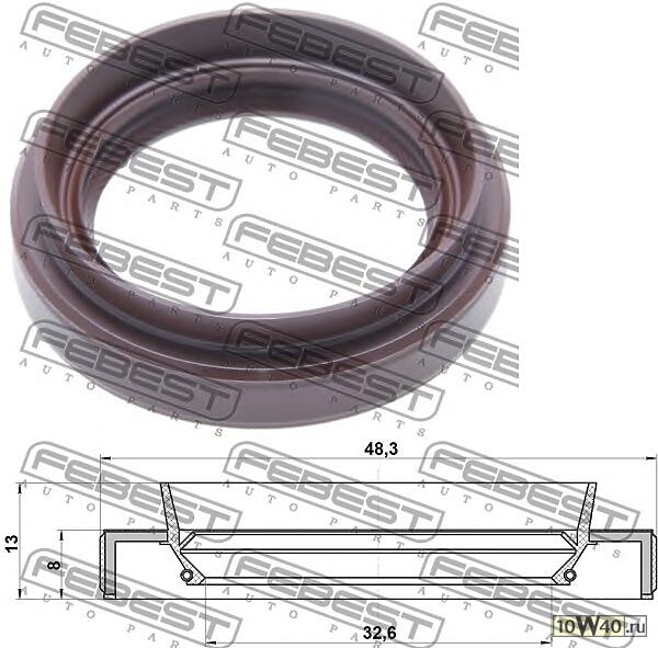 сальник привода 32.6x48.3x8x13 toyota kluger l / V acu2 mcu2 2000.11-2007.05 [jp]