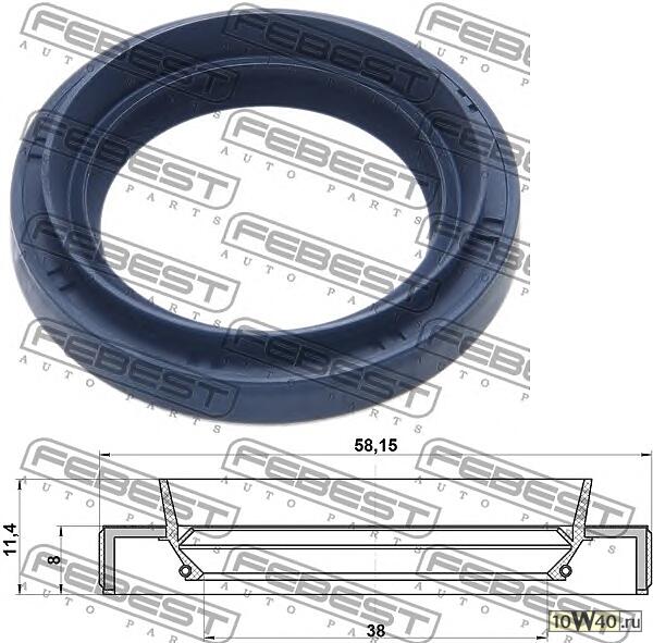 сальник дифференциала 40x58x8 / 11.5\ honda accord / prelude 1.8-2.3 90> / cr-v 2.0 97>