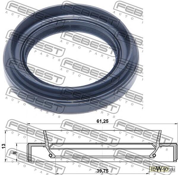 сальник привода 39.75x61.25x8x13 toyota land cruiser prado grj12 kdj120 kzj120 lj12 rzj12 trj12