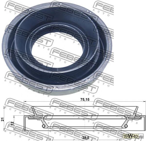 сальник привода (40x75x12x21) nissan serena c23 1991-1999