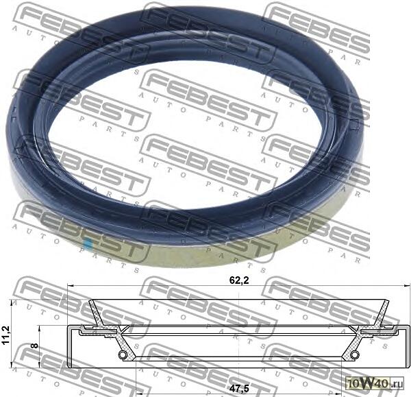 сальник ступичный задний (49x62x8x11.2) suzuki liana rh413 / rh416 / rh418 2001-2008