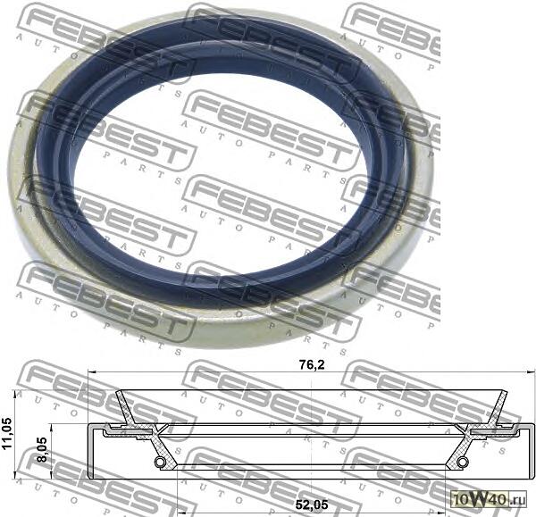 сальник ступицы передней 54x76x8 / 11\ mitsubishi colt / lancer ca / cb / cj / ck all 91>