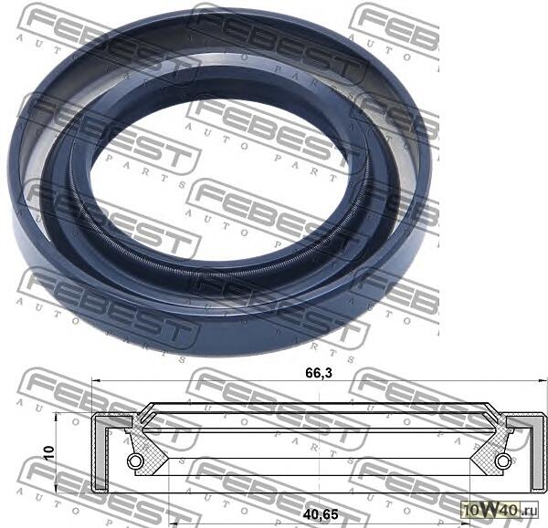 сальник привода (42x66x10) nissan terrano III pathfinder r50 1995-2003