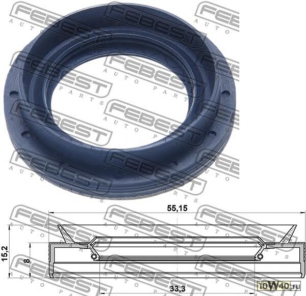 сальник привода 35x55x8x15.2 mitsubishi lancer cy cz 2007.03-2017.12 [eur]