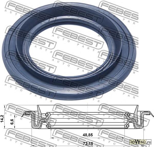 сальник привода (50x72x6.6x14.2) nissan terrano III pathfinder r50 1995-2003