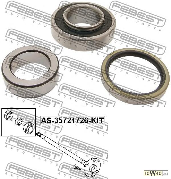подшипник задней полуоси комплект 35x72x17x26 toyota caldina 1992.11-2002.06 [jp]