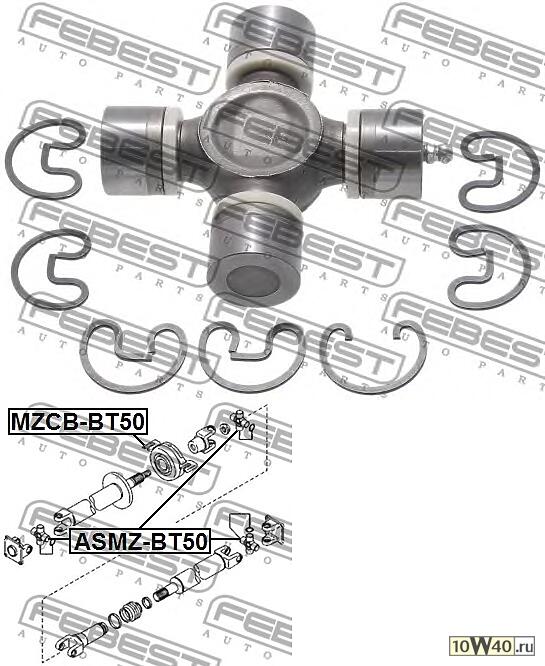 крестовина карданного вала 27x95 (nissan pathfinder r51 2004-) febest