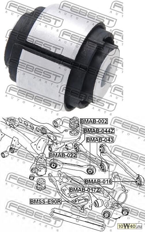 сайлентблок зад. балки нижн.\ bmw e81 / e87 / e90 / e91 / e92 / e93 / x1 04>