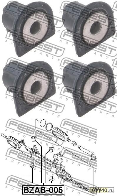 Код оригинала: A1634630066, <BR>Сайленблок рулевой рейки (комплект) (mercedes benz ml-class 163 1998-2005)