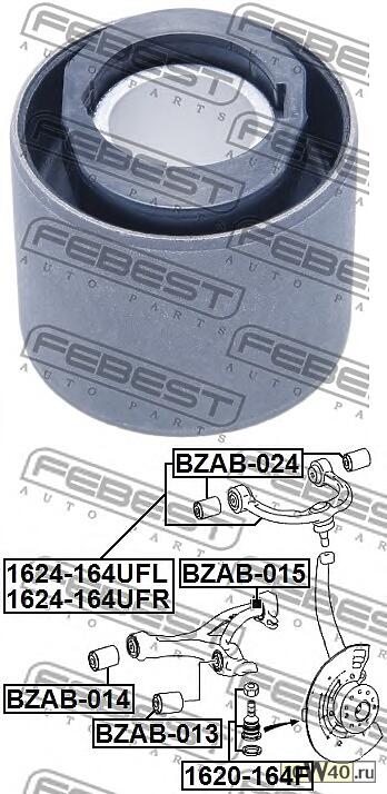 сайленблок нижнего переднего рычага (mercedes benz ml-class 164 2004-2011) febest