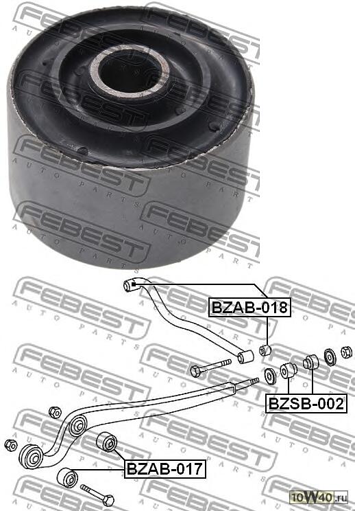 сайлентблок продольного рычага передний 16x70x50\ mb w460 / w461 / w463 81>