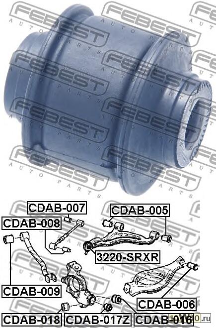 сайленблок задней цапфы cadillac srx 2003-2010
