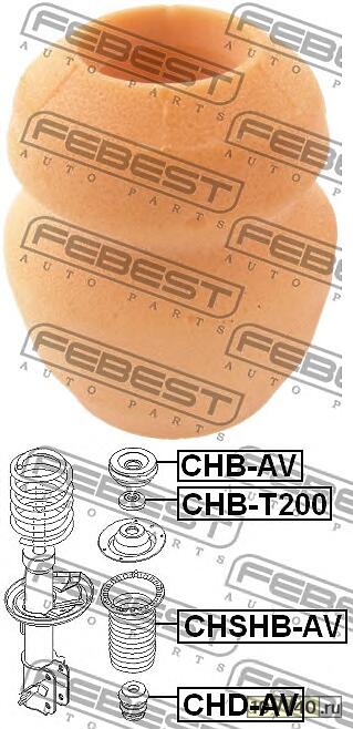отбойник переднего амортизатора (chevrolet aveo (t200) 2003-2008) febest