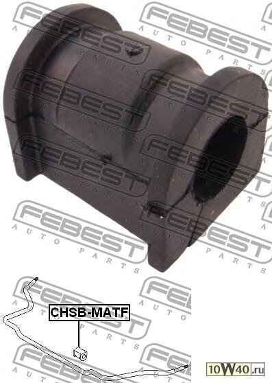 Втулка ПЕРЕДНЕГО СТАБИЛИЗАТОРА D22 (CHEVROLET MATIZ/SPARK (M100) 1998-2005)