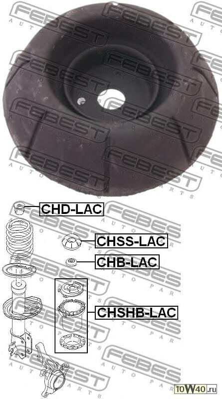 опора переднего амортизатора (chevrolet lacetti / optra (j200) 2003-2008) febest
