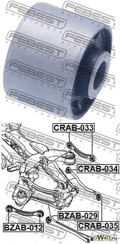 САЙЛЕНТБЛОК ЗАД ПОПЕРЕЧ ТЯГИ MER E-CLASS 211 4 MATIC 02-09