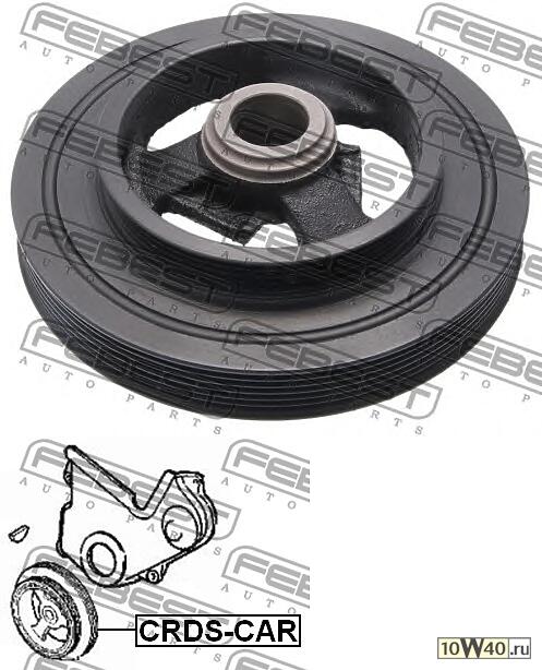 шкив коленвала (chrysler voyager IV 2001-2007) febest