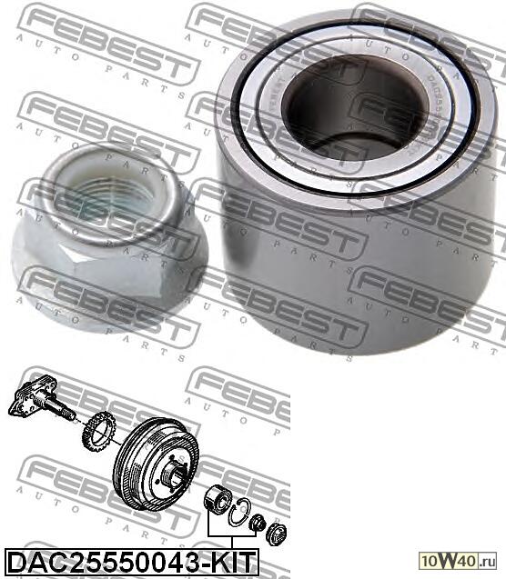 подшипник ступичный задний (25x55x43) ремкомплект (renault kangoo 1997-)