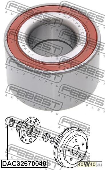 подшипник ступичный задний (32x67x40) (honda hr-v gh1 / gh2 / gh3 / gh4 1998-2005) febest