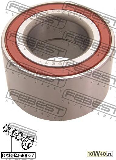 подшипник ступичный передний (34x64x37) (chevrolet aveo (t200) 2003-2008) febest