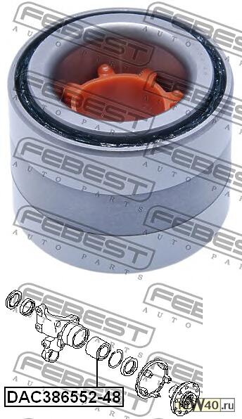 подшипник ступичный задний (38x65x48x52) (subaru impreza g11 2000-2007) febest