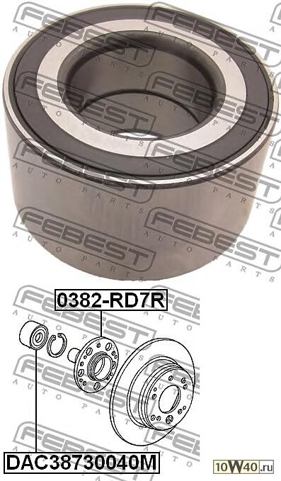 подшипник ступичный (38x73x40) (honda accord cl / cn / cm 2002-2008) febest