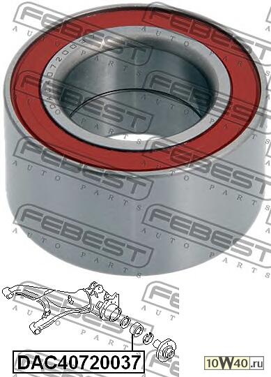 подшипник ступичный передний 40x72x37 seat cordoba / vario 1993-2002 [e]