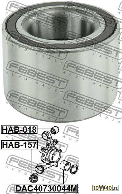 подшипник ступицы задний, 40x73x44\ honda crossroad 2.0i 07-10