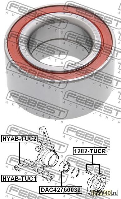 подшипник ступицы зад.\  santafe 2.4 / 2.7 / 2.0d 4wd 04> / tucson 04>