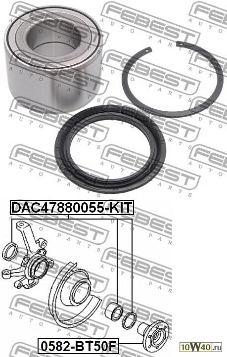 к-т подшипника ступицы передней\ mazda bt-50 2.5 06> / b-serie 2.2-2.5 02>