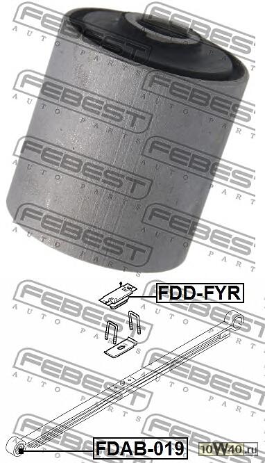 сайленблок задней рессоры (ford transit fy 2000-2006) febest