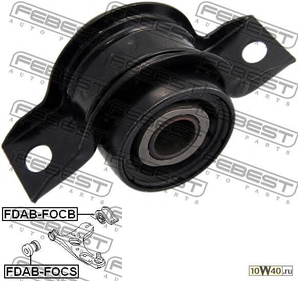сайленблок задний переднего рычага (ford focus I cak 1998-2005) febest