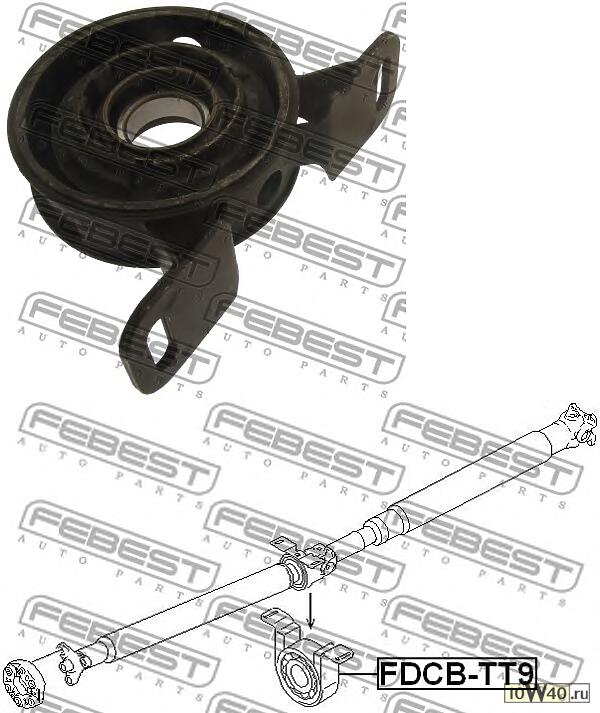 опора кардана подвесная с подшипником\ ford transit 2.0-2.5 / 2.0td 91>
