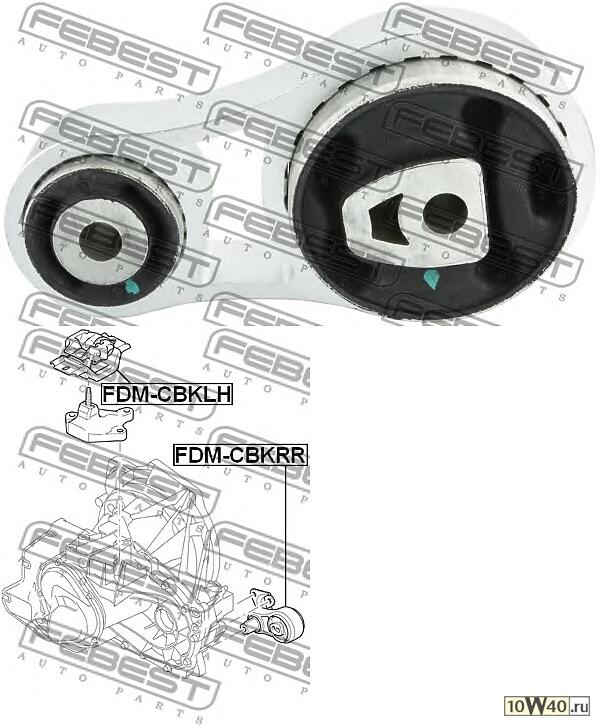 Опора двигателя задняя FORD FIESTA/FUSION (CBK) 2001-2008 FDM-CBKRR