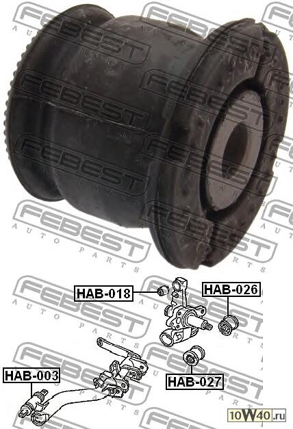 сайленблок задней цапфы (honda civic eu / ep / es 2001-2006) febest