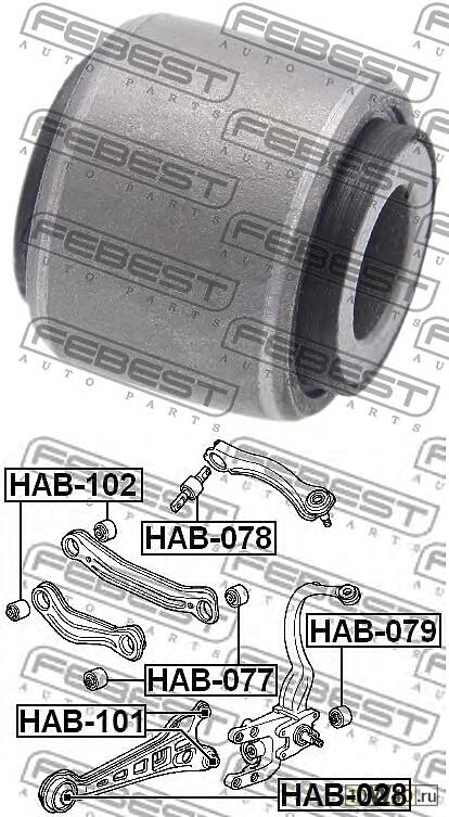 САЙЛЕНТБЛОК ЗАД ТЯГИ HON ACCORD CC/CD/CE 94-98
