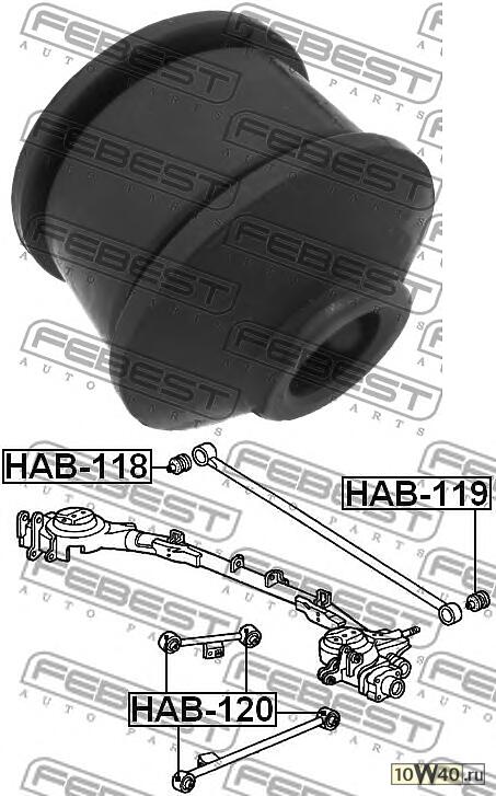 сайленблок задней поперечной тяги (honda hr-v gh1 / gh2 / gh3 / gh4 1998-2005) febest