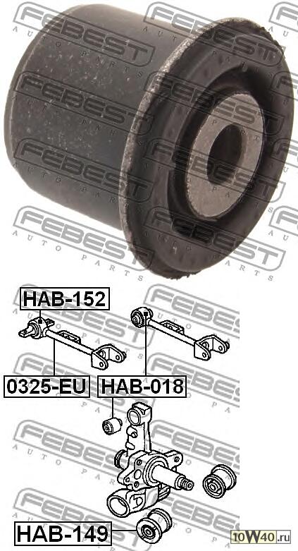 сайленблок задней цапфы (honda cr-v rd4 / rd5 / rd6 / rd7 / rd9 2001-2006) febest