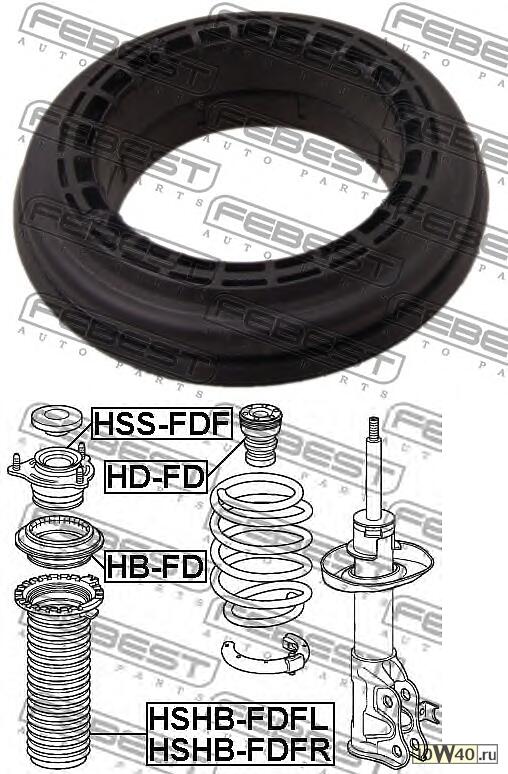 подшипник опоры переднего амортизатора (honda civic fd 2006-2012) febest
