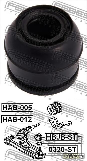 пыльник опоры шаровой нижнего рычага (honda step wgn rf3-rf8 2001-2005) febest